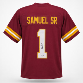 Washington Commanders Deebo Samuel Autographed Maroon Jersey Beckett BAS QR Stock #265951