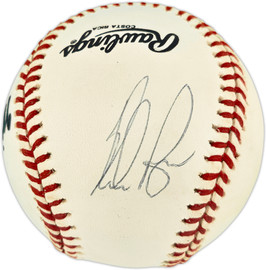 Nolan Ryan & Mike Jeffcoat Autographed Official NL Baseball Texas Rangers Beckett BAS QR #BX67665
