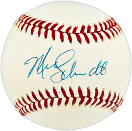 Mike Schmidt Autographed Official NL Baseball Philadelphia Phillies Beckett BAS QR #BX67616