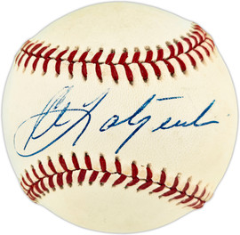 Carl Yastrzemski Autographed Official AL Baseball Boston Red Sox Beckett BAS QR #BX67628