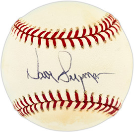 Dave Bergman Autographed Official AL Baseball Detroit Tigers Beckett BAS QR #BX67648