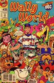 Wally Joyner Autographed Pop Fly Pop Shop Print Atlanta Braves "Wally World " Signed by Artist #356/392 SKU #266194