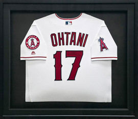 Los Angeles Angels Shohei Ohtani Autographed Framed White Majestic Jersey Beckett BAS #AC97026