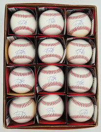 Wander Franco Autographed Official MLB Baseball 12 Count Lot Tampa Bay Rays JSA Stock #266312