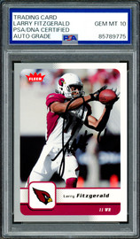 Larry Fitzgerald Autographed 2006 Fleer Card #2 Arizona Cardinals