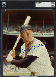 Mickey Mantle Autographed 8x10 Photo New York Yankees Auto Grade Gem Mint 10 Beckett BAS #20497734
