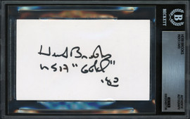 Herb Brooks Autographed 3x5 Index Card 1980 Team USA Auto Grade Gem Mint 10 Beckett BAS #20497736