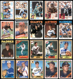 51 Count Lot of Autographed 1980-1991 Topps Baseball Cards SKU #266513
