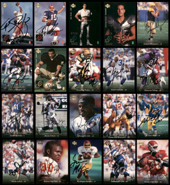 47 Count Lot of Autographed 1995 Upper Deck Football Cards (All Different) SKU #266476
