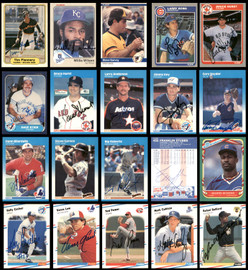 107 Count Lot of Autographed 1982-1991 Fleer Baseball Cards SKU #266514