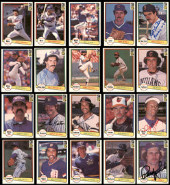 105 Count Lot of Autographed 1982 Donruss Baseball Cards (All Different) SKU #266503