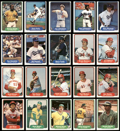 142 Count Lot of Autographed 1982 Fleer Baseball Cards (All Different) SKU #266536