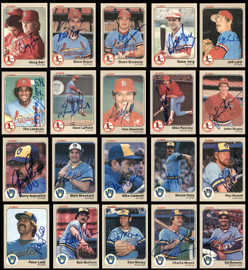227 Count Lot of Autographed 1983 Fleer Baseball Cards SKU #266572