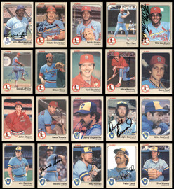 260 Count Lot of Autographed 1983 Fleer Baseball Cards (All Different) SKU #266573