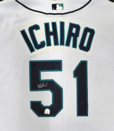 Seattle Mariners Ichiro Suzuki Autographed White Authentic Majestic Jersey MLB Holo #MT00062011
