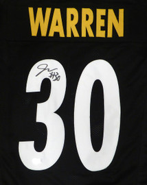 Pittsburgh Steelers Jaylen Warren Autographed Black Jersey Beckett BAS QR #1W174974