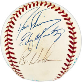 Seattle Mariners Team Autographed Official AL Baseball With 4 Signatures Including Edgar Martinez SKU #266835