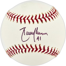 Randy Johnson Autographed Official MLB Baseball New York Yankees "#41" Beckett BAS QR #BK64336