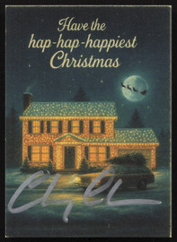 Chevy Chase Autographed Christmas Vacation 2.5x3.5 Photo Card Beckett BAS #BW23680