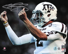 Johnny Manziel Autographed 8x10 Photo Texas A&M (Smudged) Beckett BAS Witness #4W531060