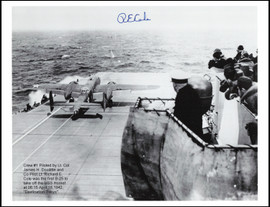 Richard "R.E." Cole Autographed 8x10 Photo WWII Pilot SKU #266896