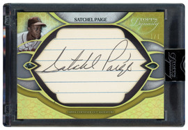 Satchel Paige Autographed 2025 Topps Dynasty Cut Signatures Card #DCS-SP #1/1 SKU #267040