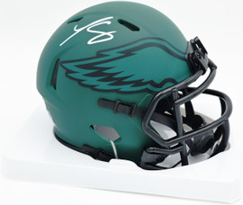 LeSean McCoy Autographed Philadelphia Eagles Rave Green Speed Mini Helmet Beckett BAS Witness #2W102649