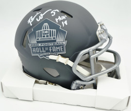 Brian Urlacher Autographed Hall of Fame Slate Gray Speed Mini Helmet "HOF 18" Beckett BAS Witness #4W450673