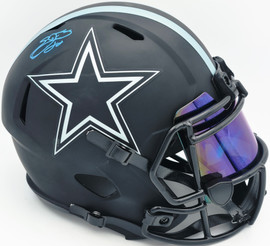 Emmitt Smith Autographed Dallas Cowboys Eclipse Black Full Size Speed Replica Helmet Beckett BAS Witness #1W710005