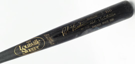 Robin Ventura Autographed Game Used Uncracked Louisville Slugger T141 Baseball Bat Chicago White Sox Beckett BAS QR #BX67580