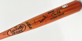 Larry Walker Autographed Game Issued Louisville Slugger C235 Baseball Bat Colorado Rockies Beckett BAS QR #BX67579