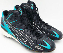 Ichiro Suzuki Autographed 2001 Rookie Game Issued Seattle Mariners Black & Teal Asics Cleats IS Holo SKU #267254