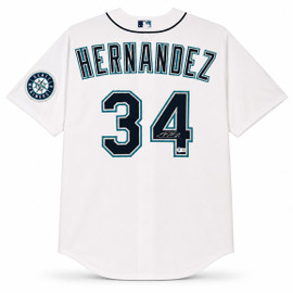 Seattle Mariners Felix Hernandez Autographed White Nike Jersey Size XXL Beckett BAS Witness Stock #266585