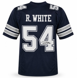 Dallas Cowboys Randy White Autographed Blue Jersey Beckett BAS Witness Stock #267047
