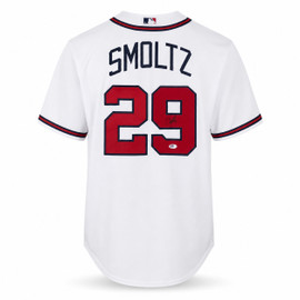 Atlanta Braves John Smoltz Autographed White Nike Jersey Size XL PSA/DNA Stock #266282