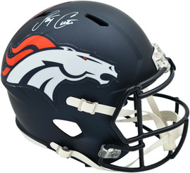 Jay Cutler Autographed Denver Broncos Blue Full Size Speed Replica Helmet Beckett BAS Witness Stock #267560