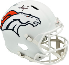 Steve Atwater Autographed Denver Broncos White 2024 Alternate Full Size Speed Replica Helmet Beckett BAS Witness Stock #267482