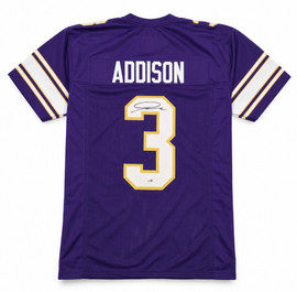 Minnesota Vikings Jordan Addison Autographed Purple Jersey JSA Witness Stock #267431