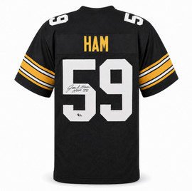 Pittsburgh Steelers Jack Ham Autographed Black Jersey "HOF 88" Beckett BAS Witness Stock #267503