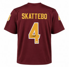 Arizona State Sun Devils Cam Skattebo Autographed Red Jersey JSA Stock #267399