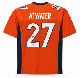 Denver Broncos Steve Atwater Autographed Orange Jersey Beckett BAS Witness Stock #267467