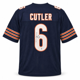 Chicago Bears Jay Cutler Autographed Blue Jersey Beckett BAS Witness Stock #267507