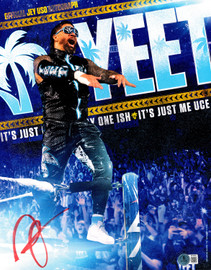 Jey Uso Autographed 11x14 Photo WWE Yeet Beckett BAS QR Stock #267594