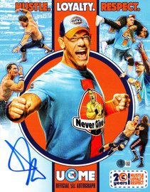 John Cena Autographed 11x14 Photo WWE 20 Years of Hustle. Loyalty. Respect. Beckett BAS QR Stock #267589