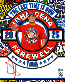 John Cena Autographed 11x14 Photo WWE 2025 Farewell Tour Beckett BAS QR Stock #267590