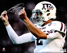 Johnny Manziel Autographed 16x20 Photo Texas A&M Aggies Beckett BAS Witness #4W531118