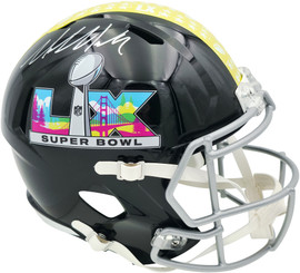 Mike Macdonald Autographed Seattle Seahawks Black Super Bowl LX Logo Full Size Speed Replica Helmet Beckett BAS Witness Stock #267791