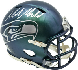Mike Macdonald Autographed Seattle Seahawks Rivalries Speed Mini Helmet Beckett BAS Witness Stock #267796