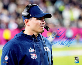 Mike Macdonald Autographed 16x20 Photo Seattle Seahawks Beckett BAS Witness Stock #267801