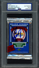 Ken Griffey Jr. Autographed 1989 Upper Deck Low Card Pack Seattle Mariners PSA/DNA Stock #267884